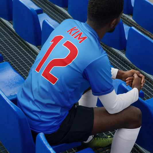 Unisex Golf Jersey – Si Woo Kim #12 – Flag of South Korea (Back Number Only) – White Outline